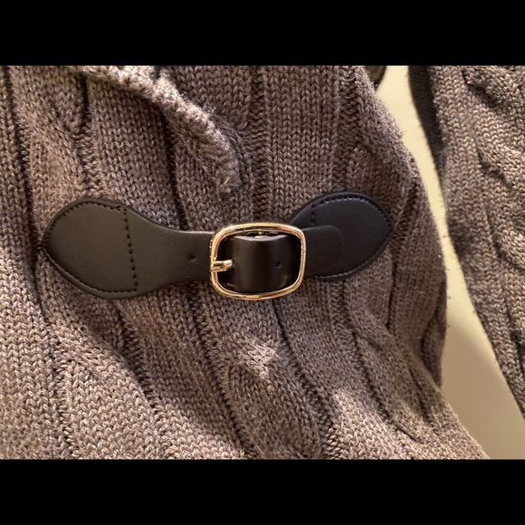 Calvin Klein Brown Cowl Neck Cabled Sweater Medium - Picture 5 of 5